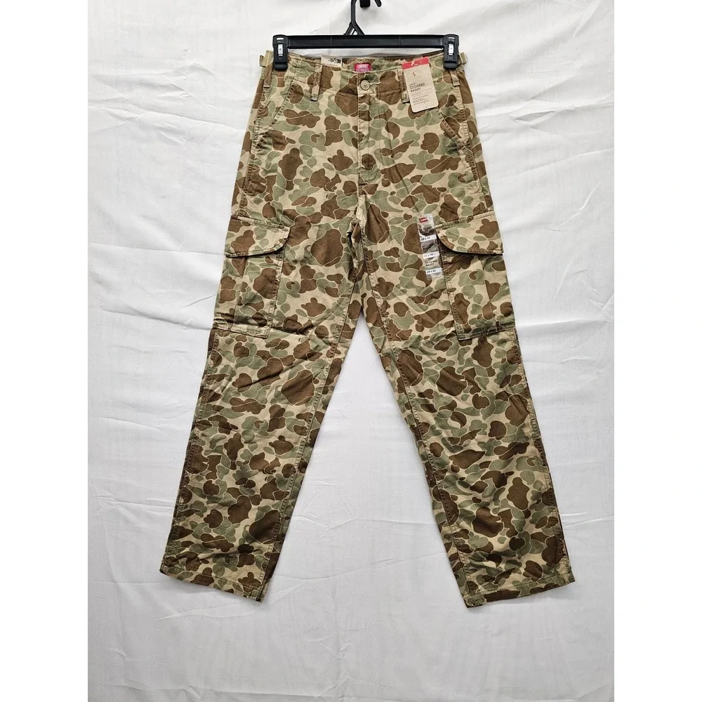 Levis XX‎ Cargo Baggy Pants Mens 29x32 Duck Camo Ripstop Cotton A4693-0004 NEW